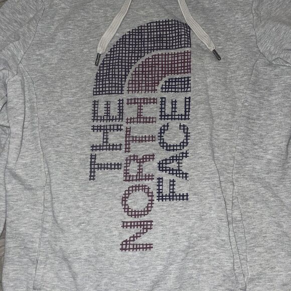 North Face Sweater Womens Medium Gray Hoodie Sweatshirt Pullover Ladies - Picture 1 of 5